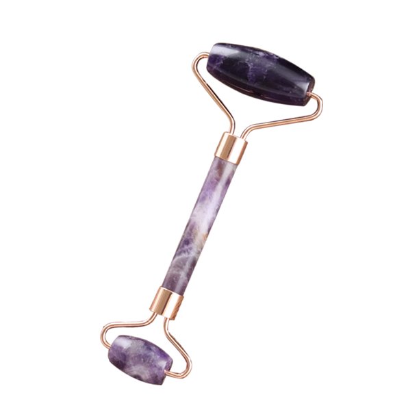 Double Head Purple Jade Roller Natural Amethyst Stone Face Massager Eye Face Neck Facial Slimming Beauty Health Care Tool Walmart Com Walmart Com