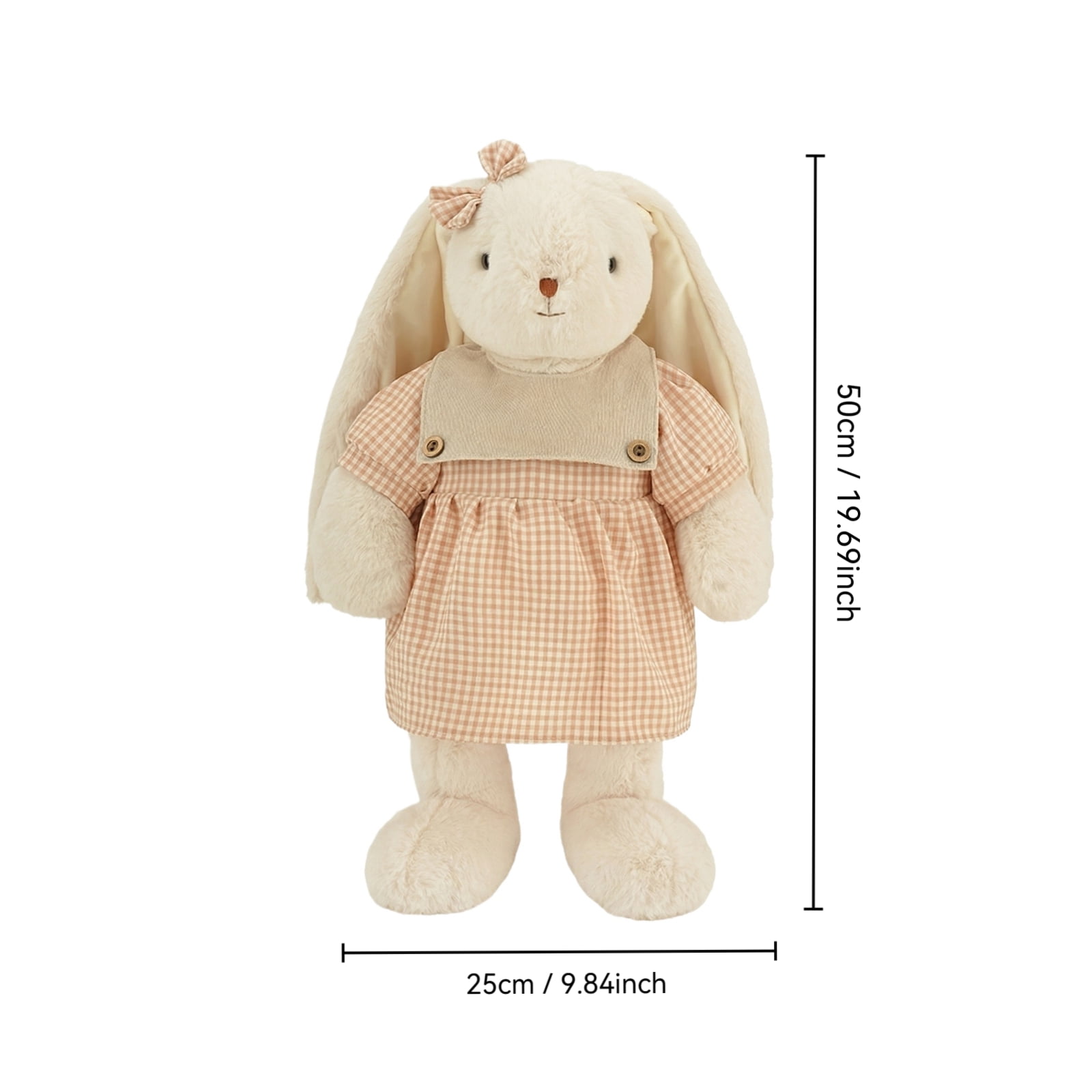 Bunny Plush Toy 19.69 Inch Large Soft Rabbit Doll Home Decor Gift Beige 19.69in