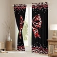thumbnail image 3 of Castle Fairy Red Ribbon Bow Black Out Curtains,Leopard Curtains Pack of 2 (42x63 Each), 3 of 6