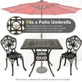 thumbnail image 4 of Resenkos 35.4 Inch Aluminum Patio Square Dining Table with Umbrella Hole,Patio Dining Table for Outside Patio, Metal, Bronze, 4 of 7