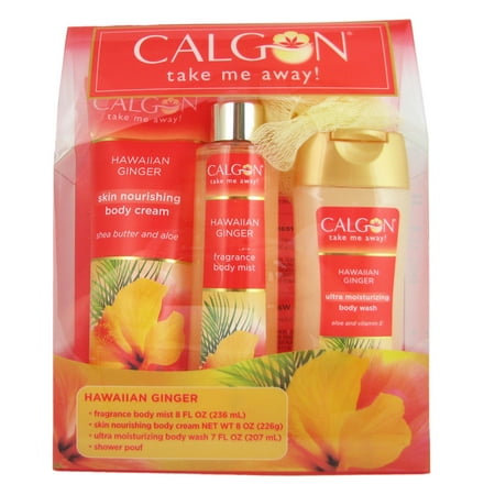 Calgon Take Me Away Hawaiian Ginger Body Gift Set, 4 (Best Of Benefit Gift Set)