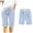 Sky Blue, variant on yillto Womens Plaid Shorts Elastic Waist Drawstring Pockets Summer Shorts Knee Length Lounge Shorts Outfits
