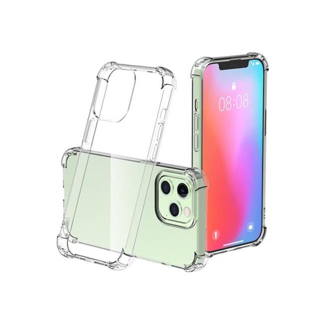 Fresh Fab Finds FFF-13-GPCT3894 Shockproof Clear Phone Case Soft TPU Transparent Phone Cover Anti-Shock Ultra-Thin Phone Case Cover Fit for iPhone 14-14Plus-14Pro-14Pro Max-13-13Pro-, Black - Unis