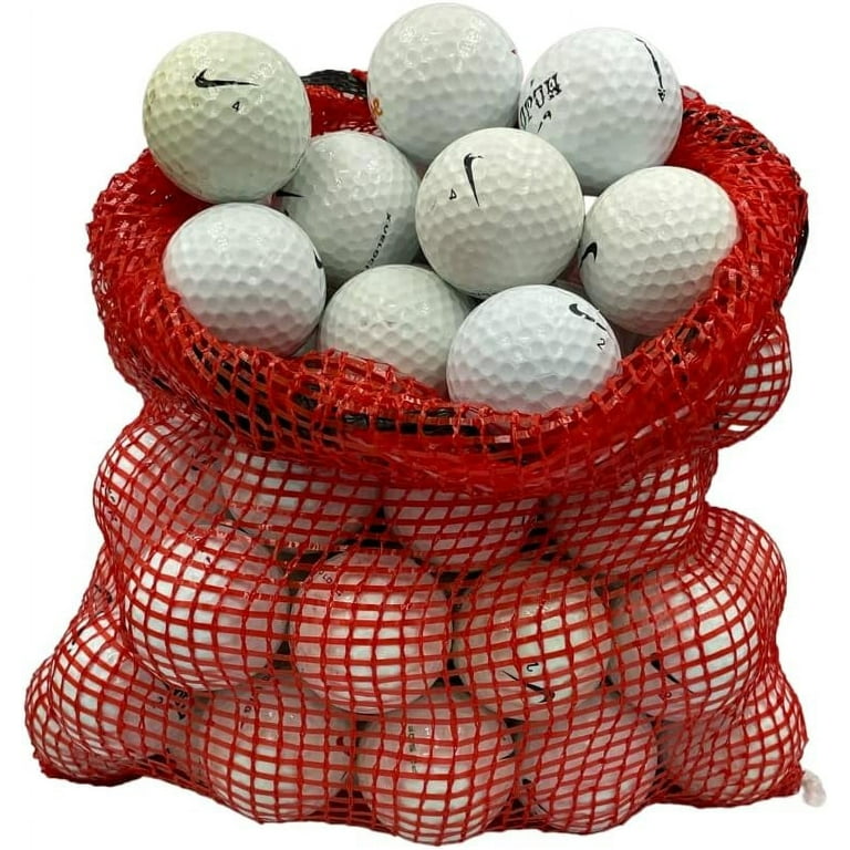 Golf Ball Planet 72 Nike Recycled Golf Balls in Mesh Bag 3A 2A Condition