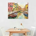 thumbnail image 2 of PIKWEEK Burano Island Venice Italy City Canvas Wall Art Print Italy Popular City Wall Art City illustration Watercolor painting 20x16in, 2 of 4