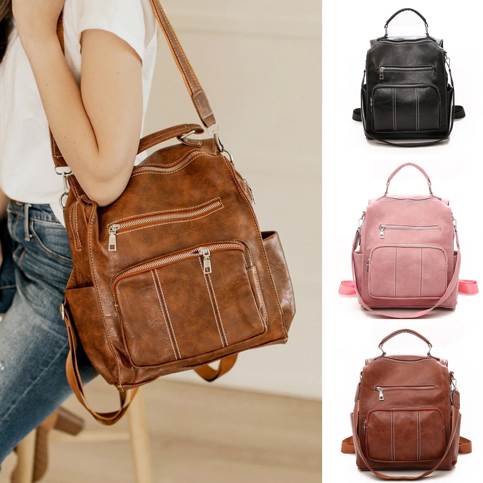 leather student bolsas