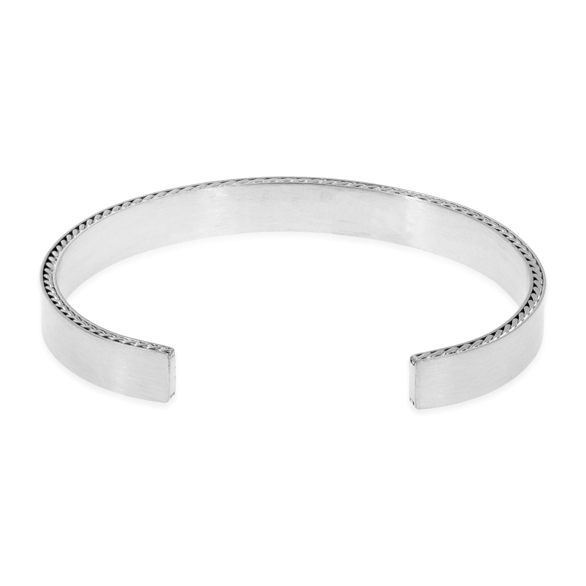 Metro Jewelry Smooth Cuff Bangle Bracelet for Men in Stainless Steel - 8.5 Inches Long