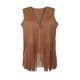 thumbnail image 2 of Chaquetas y abrigos casuales sin mangas y sin capucha para mujer, moda femenina, camiseta lisa, blusa sin mangas, blusa informal, chaqueta, ropa hippie de los años 70, chaqueta, abrigo de gamuza sinté, 2 of 6