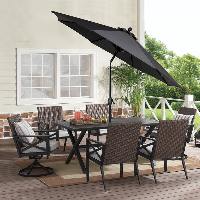 black patio umbrella at walmart Better Homes & Gardens 9' Black Premium Patio Umbrella