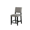 thumbnail image 2 of Linon Armond 24" High Back Velvet Counter Stool, Black/Dark Gray, 2 of 6