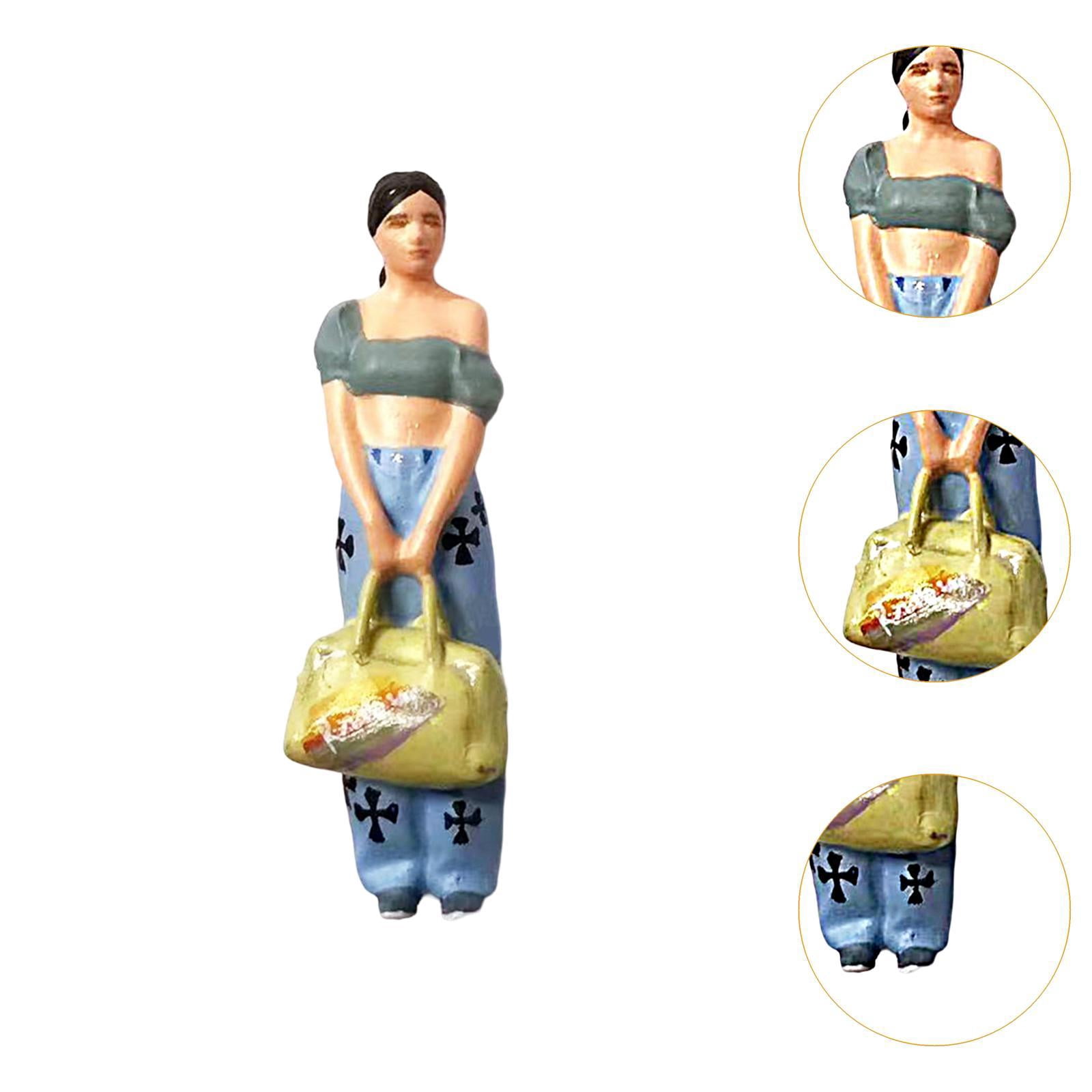 Rushawy 1/64 Scale Miniature Figure Compact 1/64 People Model for Bedroom Home Table A