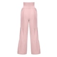 thumbnail image 6 of XFLWAM Women's Wide Leg Palazzo Pants High Waist Beach Boho Casual Solid Color Loose Long Trousers Pink XL, 6 of 6
