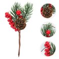 thumbnail image 3 of GOOHOCHY 12 piezas de tallos de bayas artificiales para árbol de Navidad, adornos de pino con bayas artificiales, 3 of 8