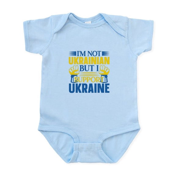 CafePress - I'm Not Ukrainian But I Support Ukraine Body Suit - Baby Light Bodysuit, Size Newborn - 24 Months