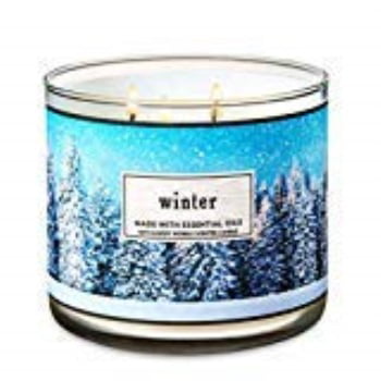 bath & body works, 3-wick candle, winter