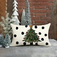 thumbnail image 5 of Christmas Pillow Covers 12x20,Christmas Tree Pillows Decorative Throw Pillows,Xmas Lumbar Pillow Cases,Holiday Polka Dot Cushion Covers for Home Couch, 5 of 6