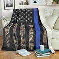thumbnail image 5 of Flannel Portable Blanket Stylish Police Flag Cozy Travel Cozy Lawyer Blanket Blanket for Air Conditioned Chair Bed Living Room Men Women Gift 50" x 60" Adult/Kids, 5 of 6