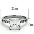thumbnail image 2 of Women's Stainless Steel Engagement Ring with AAA Grade CZ in Clear- Size 5, 2 of 5