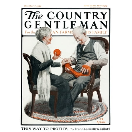 Country Gardens Magazine - Cover of Country Gentleman agricultural magazine from the early 20th century Stretched Canvas - Remsberg Inc Design Pics (13 x 18)