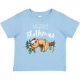 thumbnail image 3 of Inktastic Merry Slothmas Cute Christmas Sloth in Hat with Lights Boys or Girls Baby T-Shirt, 3 of 5