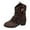 Coffee, variant on SKIYLEVZ Mid-calf Boots for Women Wide Calf Cowgirl Boots Boots for Women Slip-on Flat Chelsea Boots Women Ladies Fall Slip On Women Shoes Winter Boots for Women