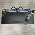 thumbnail image 3 of VIVO Manual 71” x 30” Stand Up Desk Workstation, White Table Top, Black Frame, 3 of 9