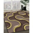 thumbnail image 3 of Ahgly Company Machine Washable Indoor Round Transitional Dark Brown Area Rugs, 6' Round, 3 of 7