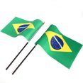 thumbnail image 4 of 5 banderas decorativas y duraderas para ondear a mano, banderas nacionales de Brasil, 4 of 7