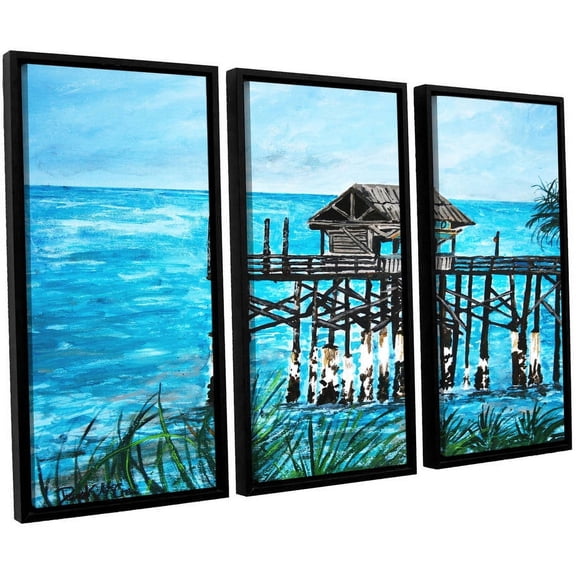 ArtWall Derek Mccrea "Pier" 3-Piece Floater-framed Canvas Set