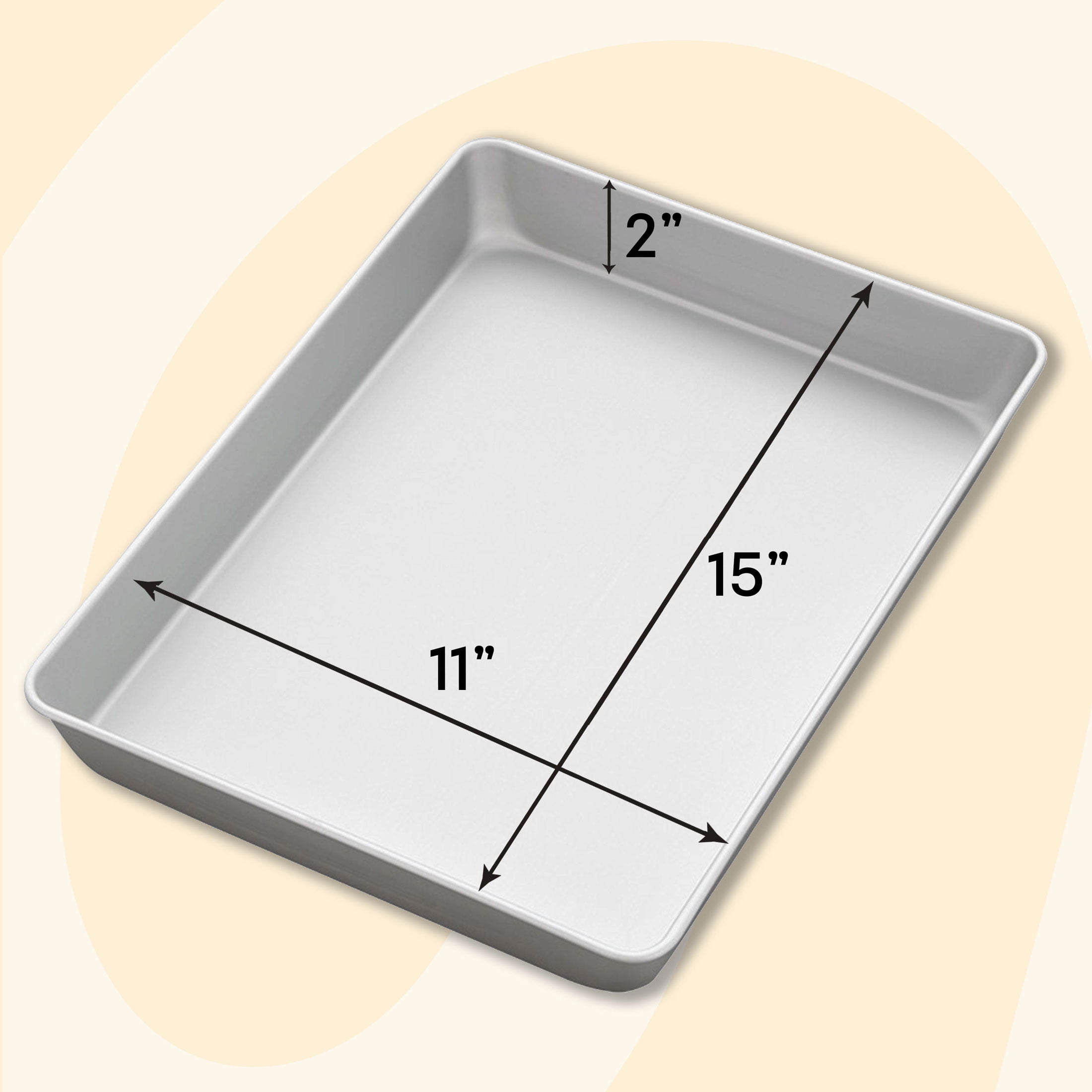 Wilton 11" x 15" x 2" Aluminum Sheet Cake Pan Large Baking Pan