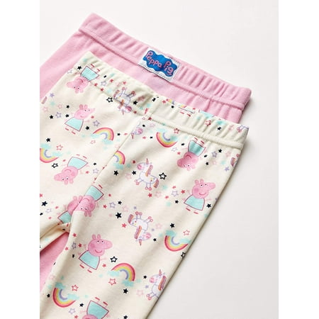 Peppa Pig Girls Toddler 4 Piece Cotton Pajama Set 2T Unicorns