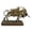 Silvery, variant on QSTDGVPW Bull Statue Sculpture Desktop Decoration Handicraft for Cabinet Multipurpose Silvery
