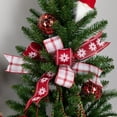 thumbnail image 3 of Northlight Red and White Plaid Wired Craft Christmas Ribbon 2.5" x 10 Yards, 3 of 6