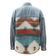 thumbnail image 3 of Chaqueta retro casual de moda para mujer con bolsillo de solapa Abrigo de lana con costuras de mezclilla Fridja po942, 3 of 9