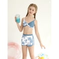 thumbnail image 4 of Usaibhir Girl's 3 Piece Bikini Set Cross Strap Swimsuits for Girls Bathing Suit with Shorts Teen Swimwear Swimming Suit 9-16T, 4 of 9