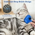 thumbnail image 3 of Euqvunn Self Cleaning Slicker Brush for Cats&Dogs, Skin Friendly Deshedding Grooming Brush, Removes Loose Fur & Tangles, Deshedding and Hair Removal for Long and Short Haired Pets, Blue-Black, 3 of 13