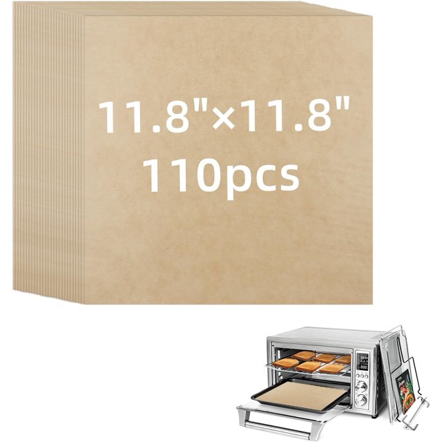 Czcpp-11 0pcs Doublures de Friteuse à Air Chaud Feuilles de Papier Parchemin Jetables Compatibles avec COSORI CTO-R251S Friteuse à Air Intelligente Four Grille-Pain, Papier Parchemin Non Blanchi pour Accessoires de Friteuse à Air, 11.8"X11.8 Pouces