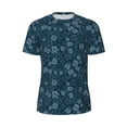 thumbnail image 5 of Wukai Rose Flowers Print Men's Short-Sleeved Mesh T-Shirt,Quick-Dry Short Sleeve Workout T-Shirt-X-Small, 5 of 8