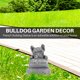 thumbnail image 2 of Bulldog francés sobre pedestal Accesorios para el hogar o el jardín Decoración de jardín Decoración de exterior gris, gris, 2 of 5