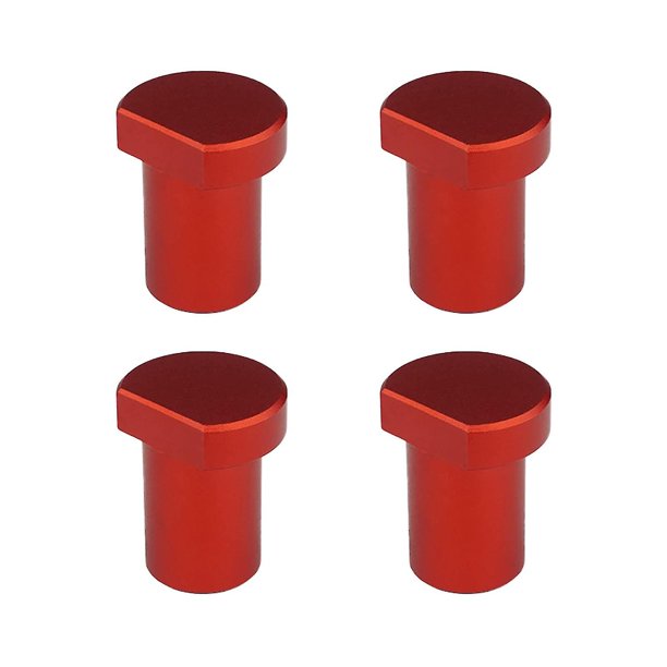 Paquete de 4 abrazaderas para banco de trabajo de carpintería de aleación de aluminio, tapón de localización para orificio para perro de 19mm (19mm, rojo)