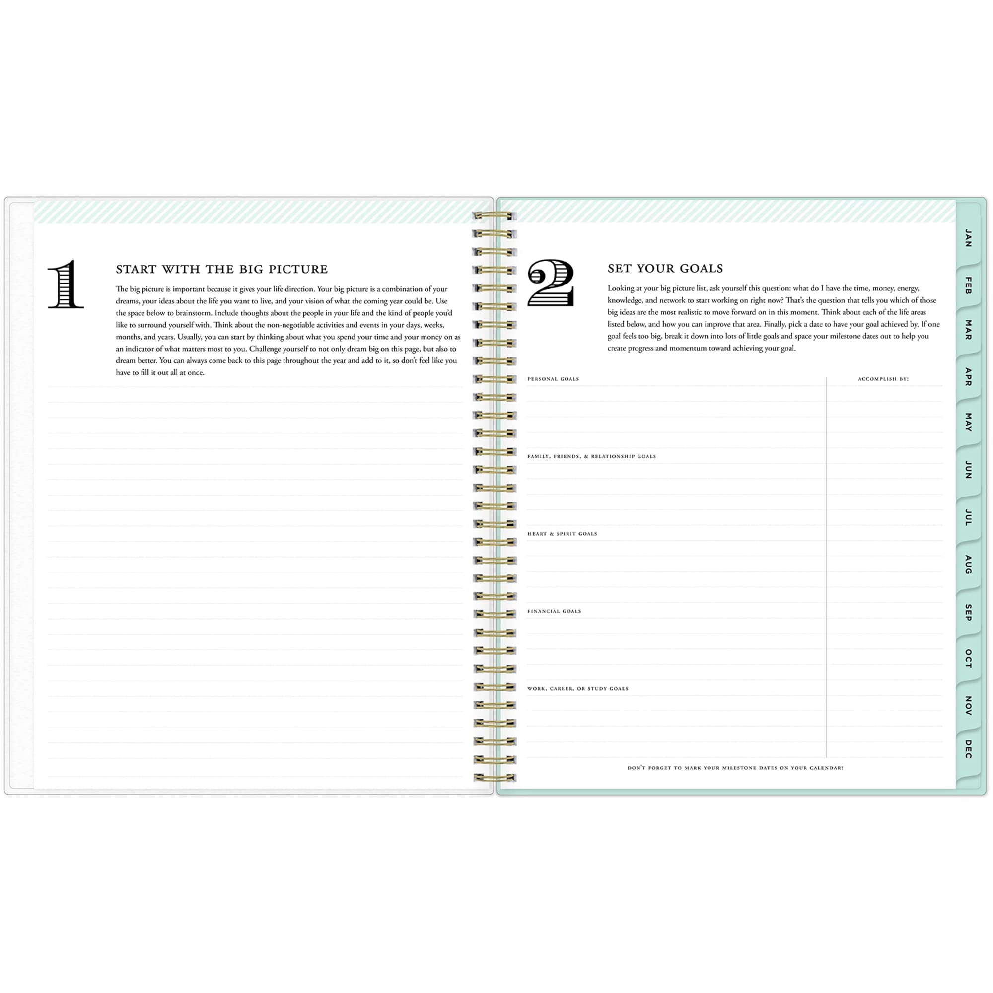 Day Designer Weekly/Monthly Planning Calendar, 8-1/2" x 11", Secret Garden Mint Frosted, January To December 2023, 140101