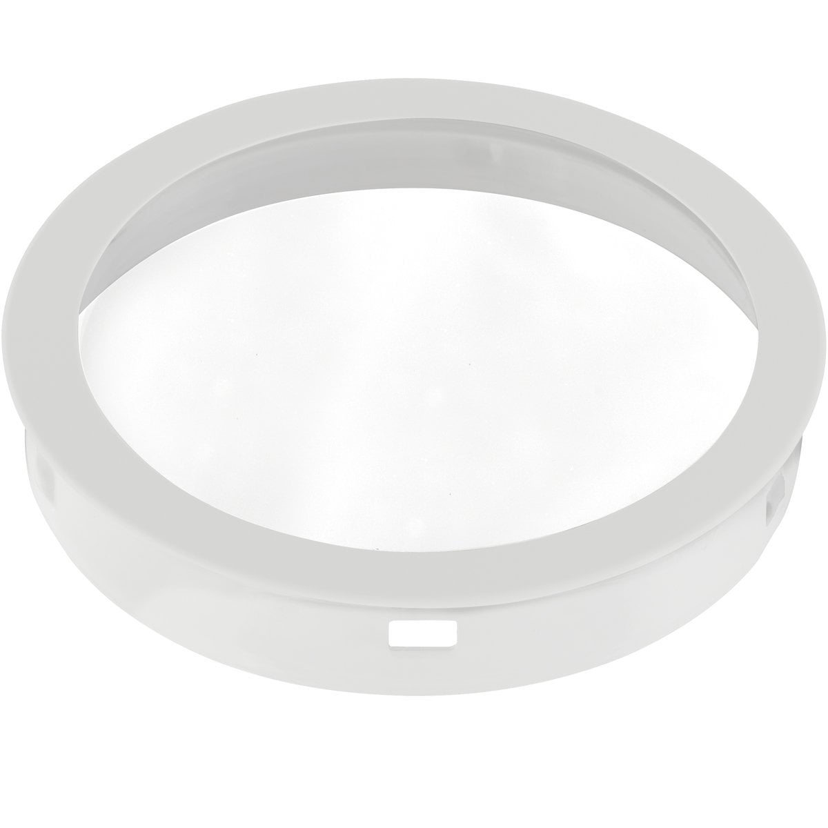 White Progress Lighting P8799-30 Top Cover Lenses for P5675 Cylinder Adapts Up/Down Fixtures for Wet Location Use Heat and Shatter-Resistant Clear Tempered Lens with Black Trim