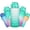ombre green, variant on Gallon Motivational 64/100 oz Water Bottle with Time Marker & Straw, Large Daily Water Jug for Fitness Gym Outdoor , Remind of Day Hydration, Leak Proof, (ombre green, 64oz)