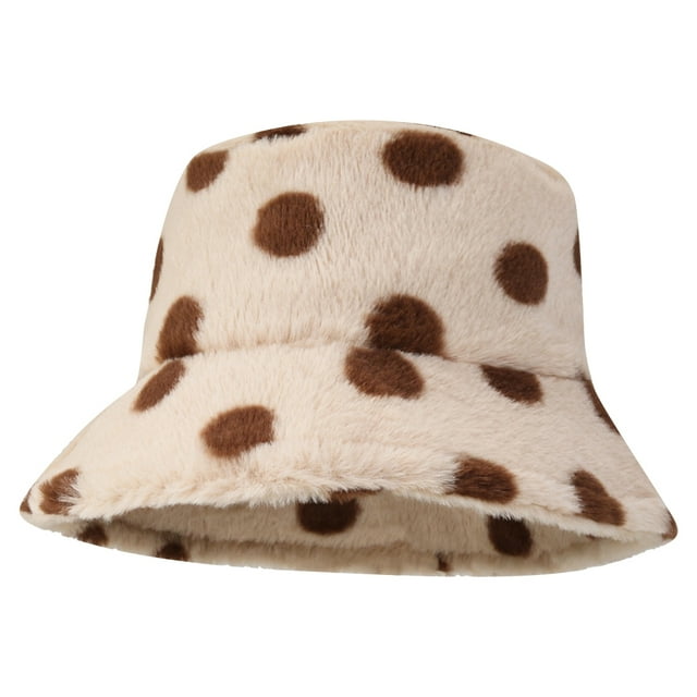 Desiderio Sombrero de felpa de invierno Sombreros de pescador de piel sintética para mujer