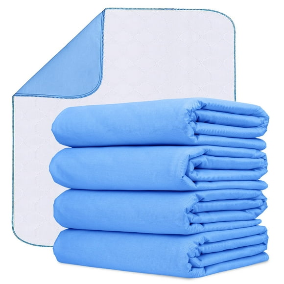 Avalon Care Incontinence Bed Pads (Pack of 4) Washable Pee Pads for Adults, Kids &amp; Pets - Highly Absorbent Pads, 34x36 inches Bed Pads Washable Waterproof Pads for Bed, Reusable Bed Pa