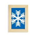 thumbnail image 1 of Blue Snowflake Winter Sport Silhouette Escritorio de madera Arte Pintura 5x7 pulgadas marco de foto foto, 1 of 4