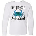 thumbnail image 3 of Inktastic Baltimore Maryland Vacation Blue Crab Long Sleeve Youth T-Shirt, 3 of 5