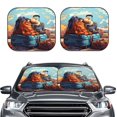 thumbnail image 2 of Vsdgher Colorful Travel Luggage Gear Print Car Windshield Sun Shade, Reflective Sunshade Window Sunshade Sun Visor Protector Fit for Cars,Trucks,SUVs-Large, 2 of 6