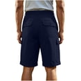 thumbnail image 6 of Men's Hiking Cargo Shorts with Zipper Pockets 7" Lightweight Quick Dry Casual Shorts for Men Golf Work (Navy,S), 6 of 7