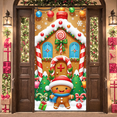 thumbnail image 2 of Festive Gingerbread House Christmas Banner Colorful Holiday Decor for Winter Decoration Party Celebration, 2 of 9